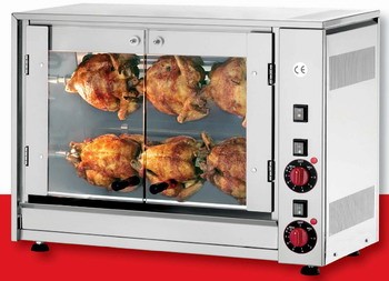Picture of Wand-Hähnchengrill E-6P; Elektro; 700 x 360 x 530 mm; 230 V/2,8 kW

