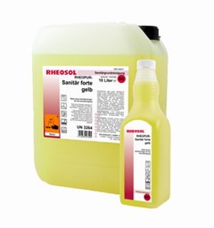 Bild von RHEOPUR-Sanitär forte gelb Flasche 1000 ml(Karton, 10 Flaschen)
