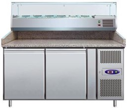 Bild von Pizzakühltisch "Basic-Line" Aufsatz- Kühlvitrine
