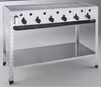 Bild von Gas-Kombi-Standbräter; Edelstahl; 1145 x 530 x 830 mm; 24 kW
