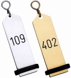 Bild von Hotel-Schlüsselanhänger, 10 cm, Leichtmetall Eloxiert, Silber, Modell: Standard
