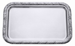 Bild von Tablett  rechteckig 43 x 30 cm, mit verziertem Rand
