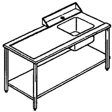 Picture of Zulauftisch links, Becken rechts für Modell 2315005+2315006
