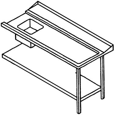 Bild von Zulauftisch, Anbau rechts, Becken links
