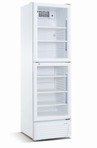 Picture of Kühlschrank weiß mit geteilter Glastür
