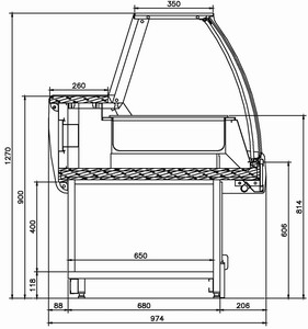 Bild von Kühlvitrine; für Gn Behälter
