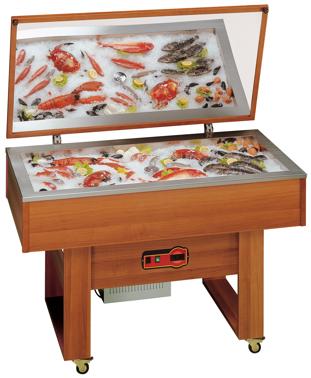 Picture of Fischbuffet; "Basic-Line" gekühlte Wanne & Granulateisbereiter
