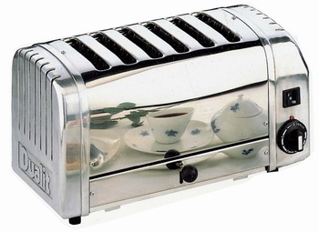 Bild von Toaster chrom 6er; 460 x 220 x 220 mm; 230 V/3,0 kW
