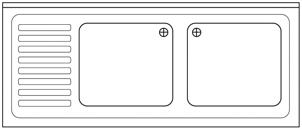 Bild von Spülabdeckung 1600 x 700mm
