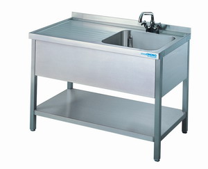 Picture of Chromonorm Spario Spültisch mit 1 Becken rechts Tiefe 700 mm 
