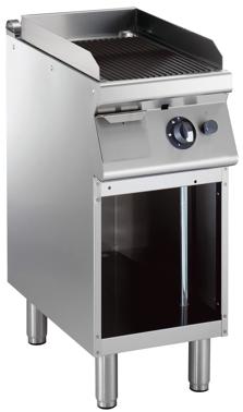 Bild von Gasgrillplatte; offener Unterschrank
