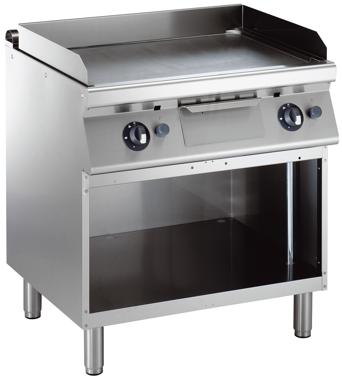 Bild von Gasgrillplatte; offener Unterschrank
