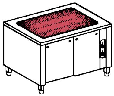 Bild von Glasceran Element; mit Wärmeschrank

