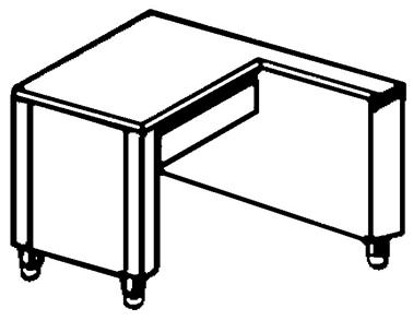 Picture of Kassenelement links, auf offenem Unterbau
