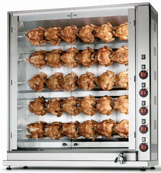 Bild von Hähnchengrill E-30P-S5; 1160 x 450 x 1250 mm; 400 V/15 kW
