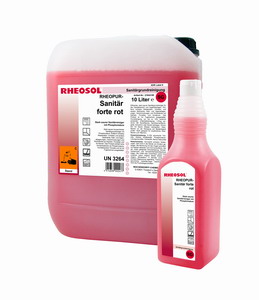 Picture of RHEOPUR-Sanitär forte rot Flasche 1000 ml(Karton, 10 Flaschen)  