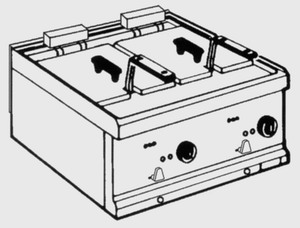 Picture of Friteuse elektro 600 x 600 x 290 mm
