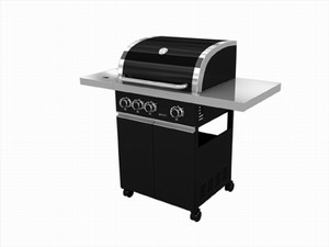 Bild von BBQ Gas Grill schwarz 1260x620x1200 mm
