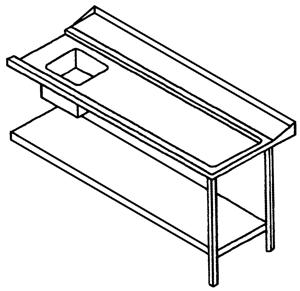 Bild von Zulauftisch, Anbau rechts, Becken links, Zubehör für 3313001
