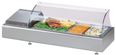 Bild von Warmvitrine; gebogene Glasabdeckung
