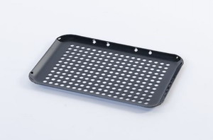 Bild von Grillplatte rechteckig, gelocht, emailliert (28 x 18 cm)
