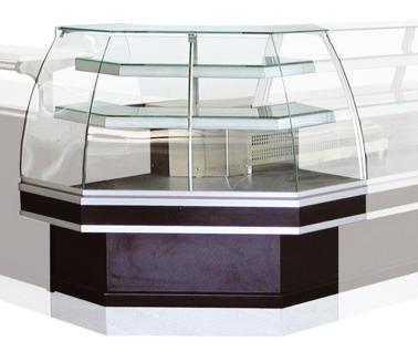 Bild von Neutrale Außenecke mit Glasaufbau Winkel 90° mit Seitenpaneele
