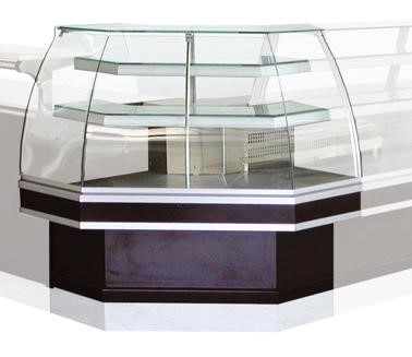 Picture of Neutrale Außenecke mit Glasaufbau Winkel 90° mit Seitenpaneele
