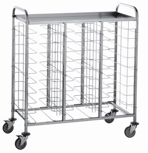 Bild von Tablettwagen 1355x610x1460mm für 30x Tabletts
