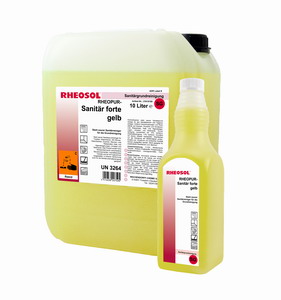 Picture of RHEOPUR-Sanitär forte gelb Flasche 1000 ml(Karton, 10 Flaschen)  