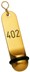 Bild von Hotel-Schlüsselanhänger, 11,5 cm, Leichtmetall eloxiert, Gold, Modell: Klassik
