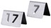 Bild von Tischnummernschild 49-60, mit ausgestanzten Ziffern
