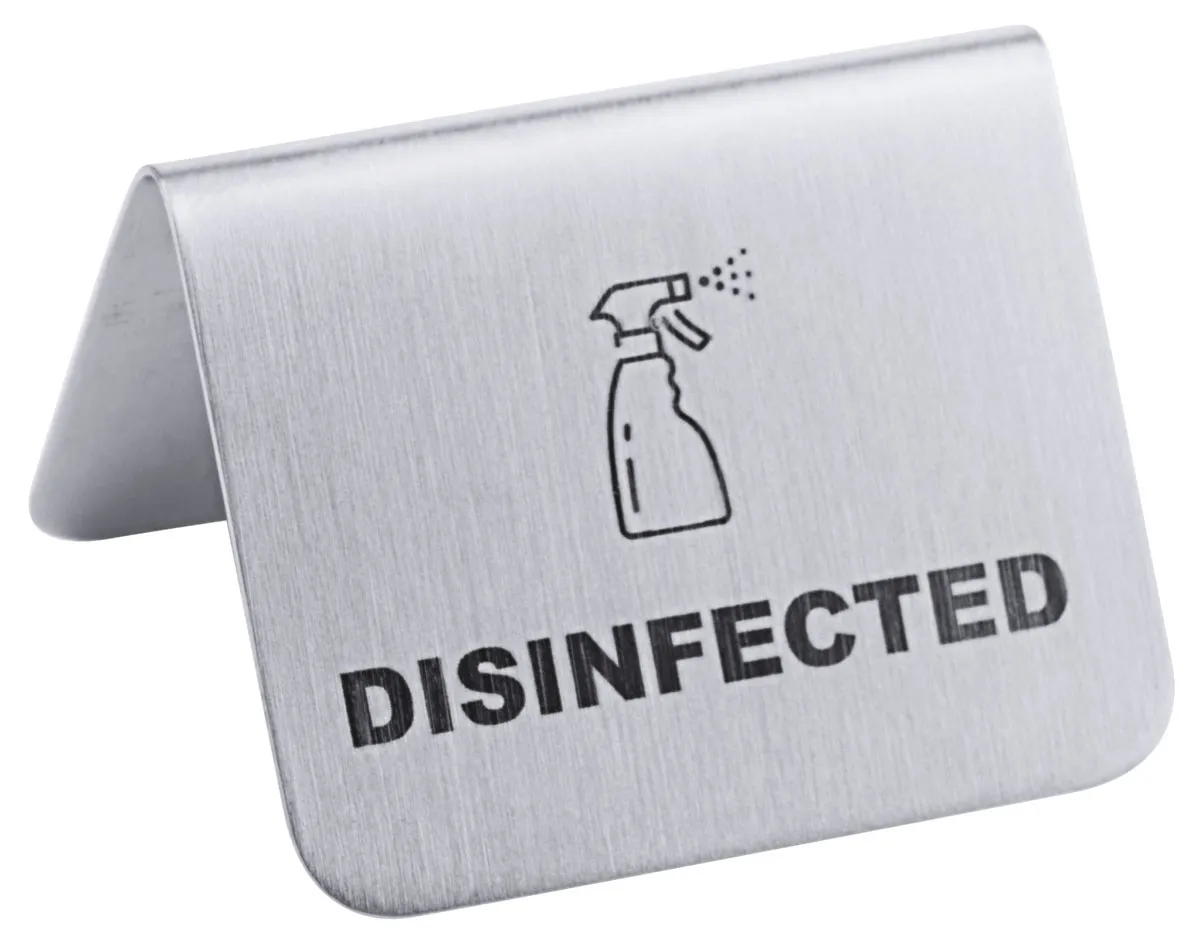 Bild von Schild DISINFECTED