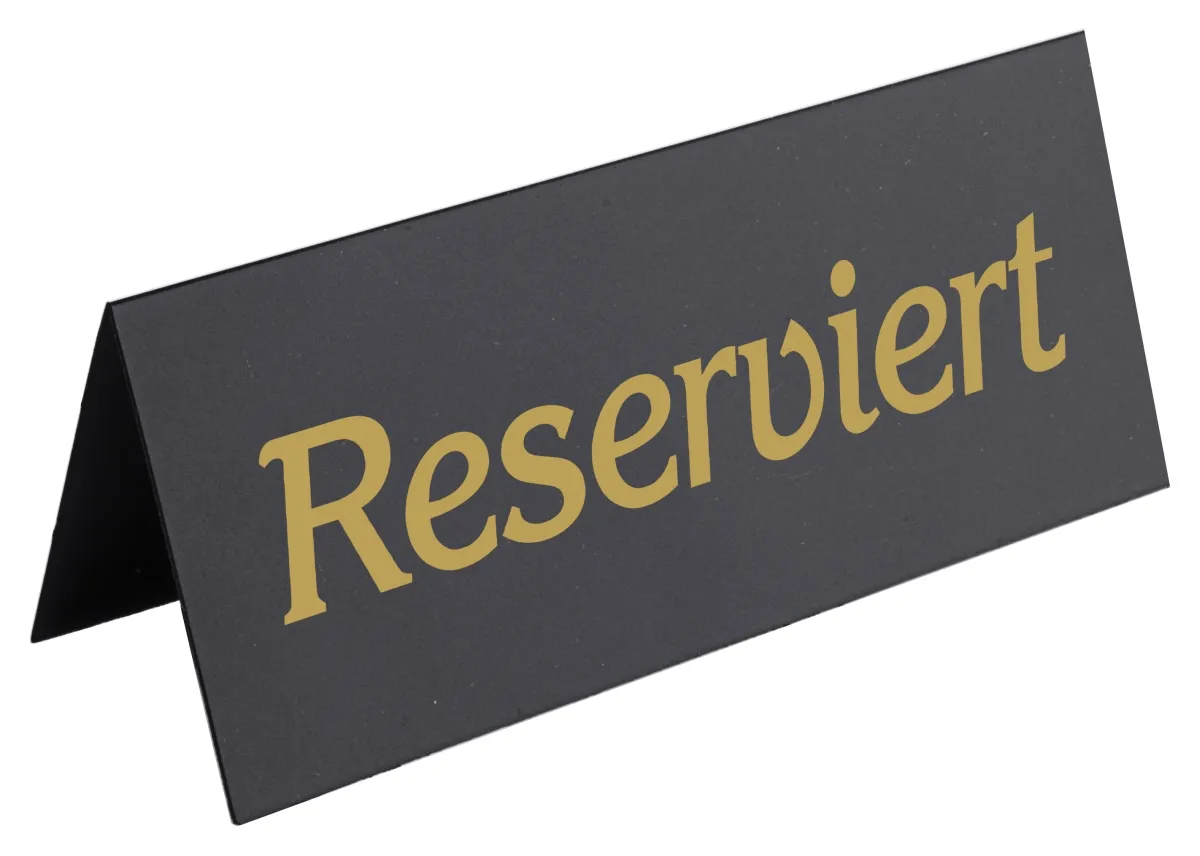 Bild von Aufsteller RESERVIERT, schwarz
