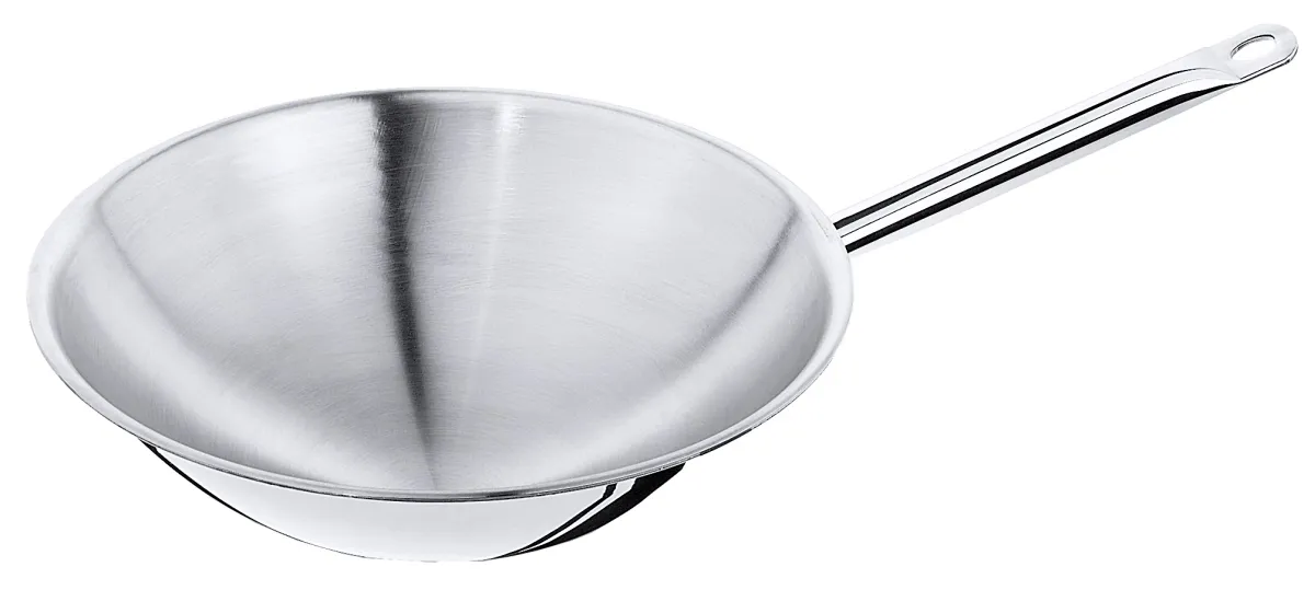 Picture of Wok Edelstahl mehrschichtig, runder Boden  