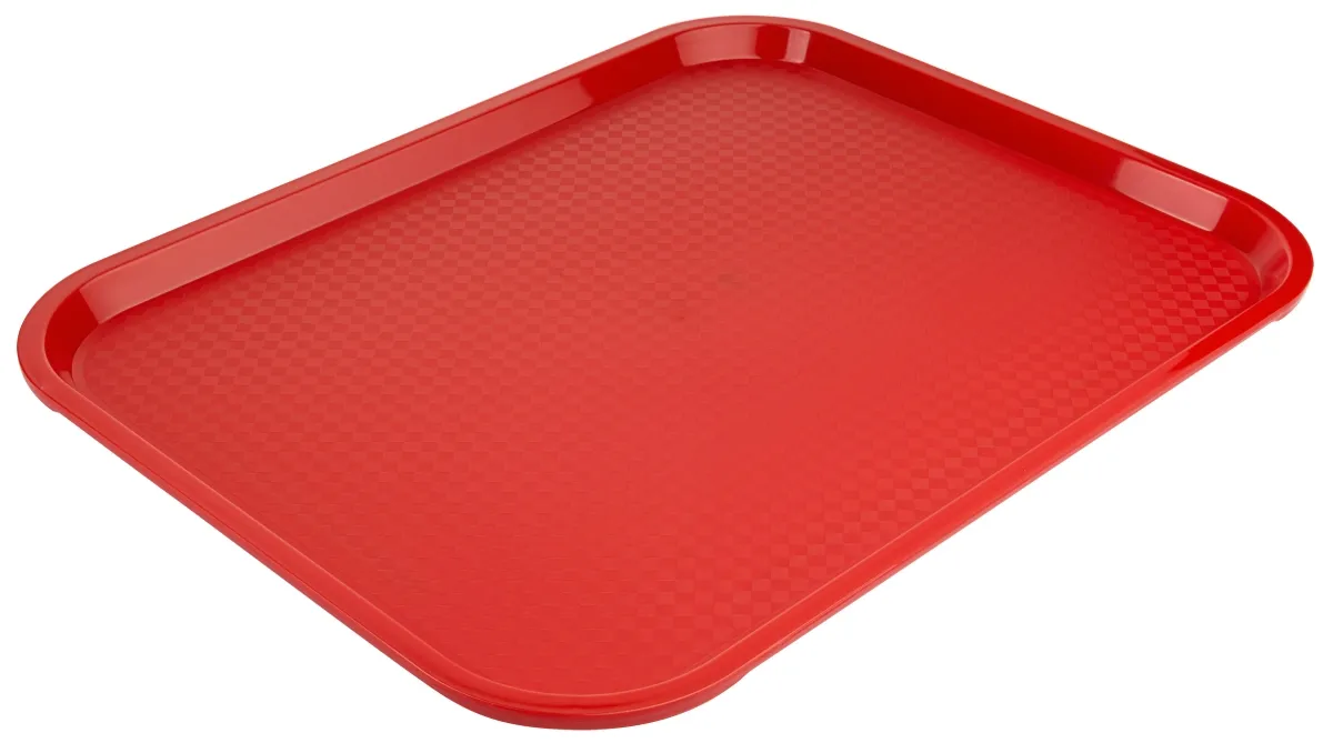 Bild von Serviertablett rechteckig, Polypropylen rot 45x35 cm  