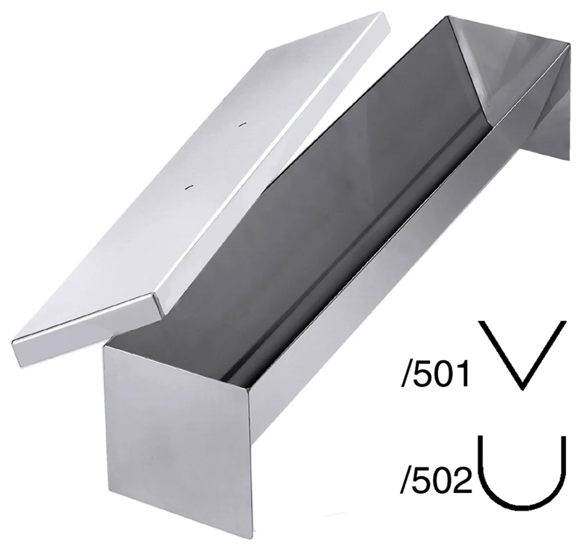 Bild von Pastetenform halbrund, 50x10x9 cm, mit Deckel  