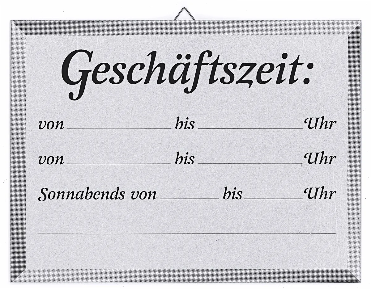Picture of Schild "Geschäftszeit"  