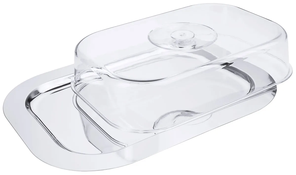 Picture of Tablett 43x31cm, Chromstahl, mit Haube aus LURAN 30cm  