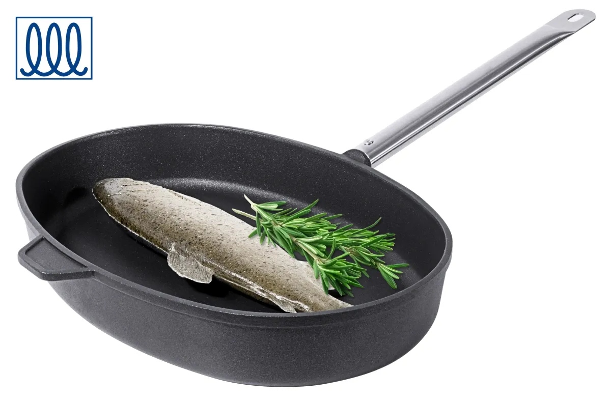 Picture of Fischbratpfanne, Aluminiumguss, mit Titan-Alu-Beschichtung, induktionsgeeignet beschichtet  
