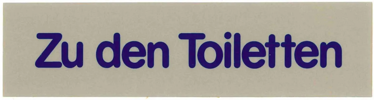 Picture of Schild "Zu den Toiletten"  