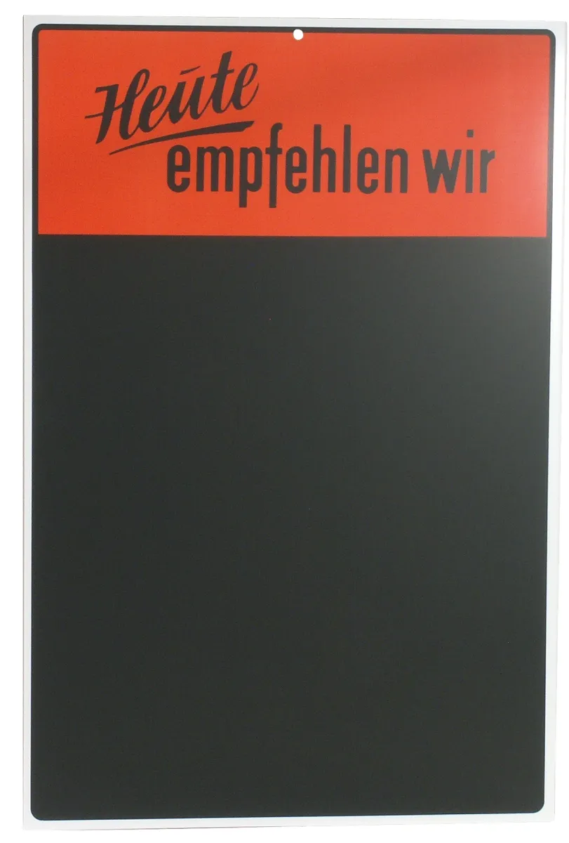 Picture of Preistafel 75 x 50 cm, "Heute empfehlen wir"  