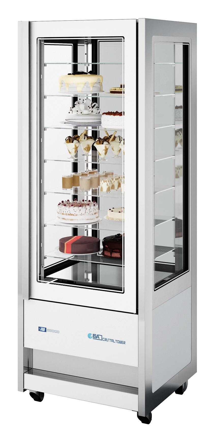 Bild von Panorama-Kühlvitrine CRISTAL TOWER 750 RV TN WHITE