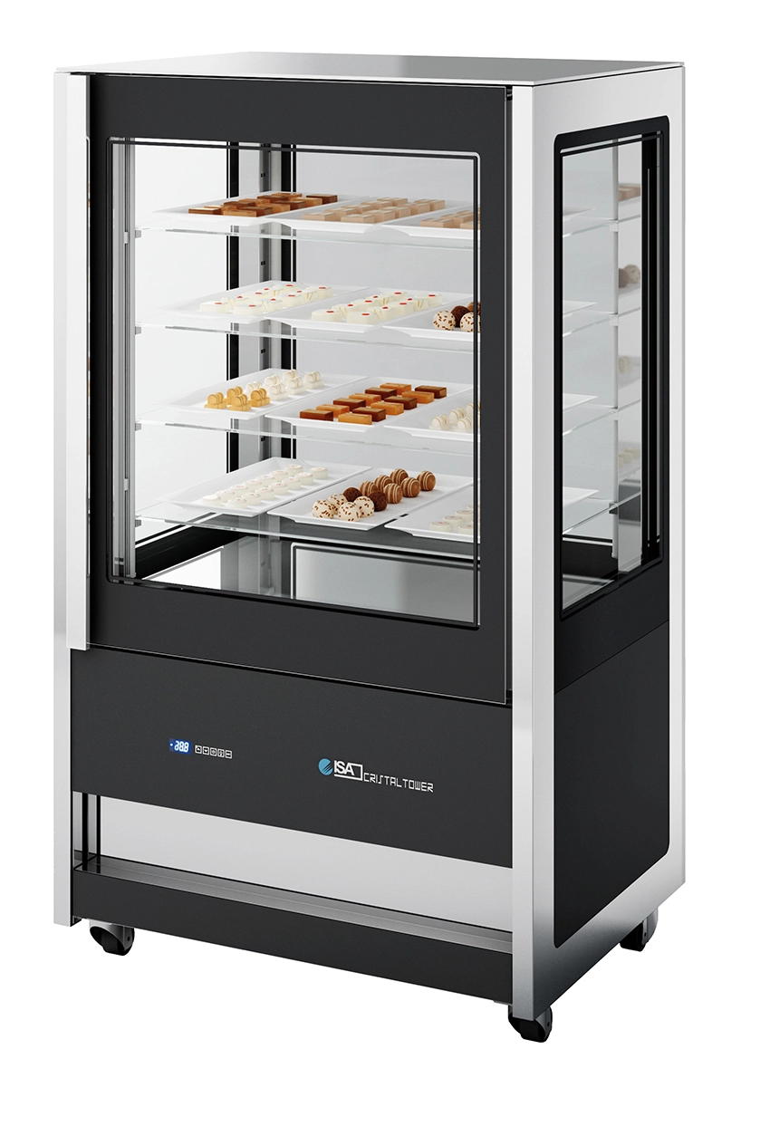 Bild von Panorama-Kühlvitrine CRISTAL TOWER 930 LH RV TN BLACK