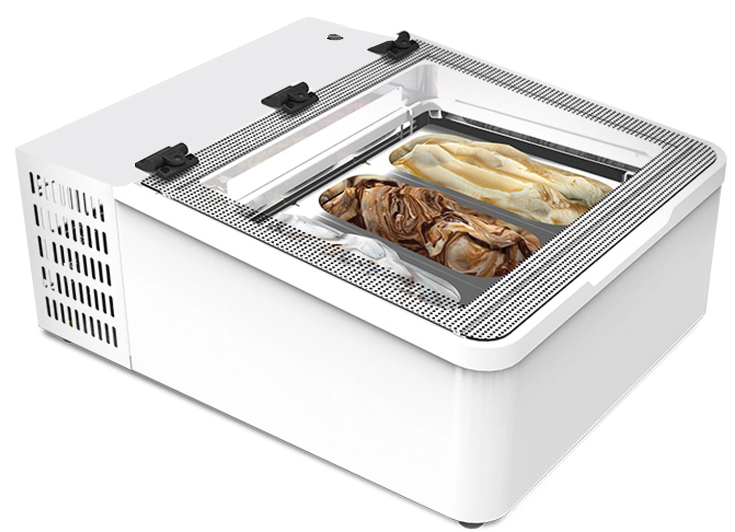 Bild von Auftisch-Vitrine MINI CREAM 3V LED WEISS