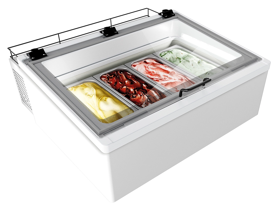 Bild von Auftisch-Vitrine MINI CREAM 4V LED WEISS
