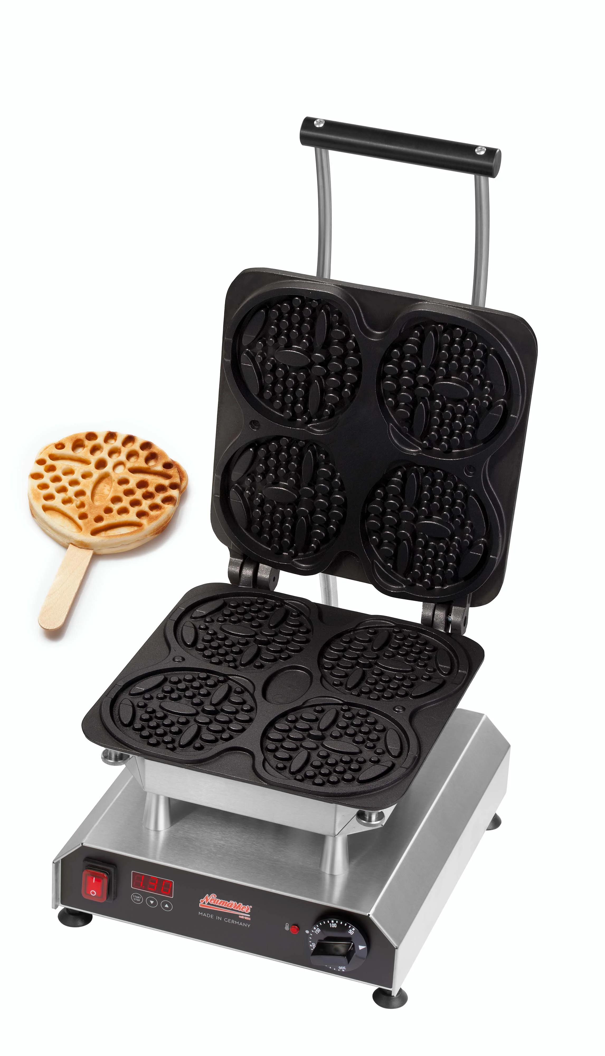 Bild von Neumärker Waffeleisen Thermocook® inkl. Waffel-Bärchen am Stiel Wechselplatten