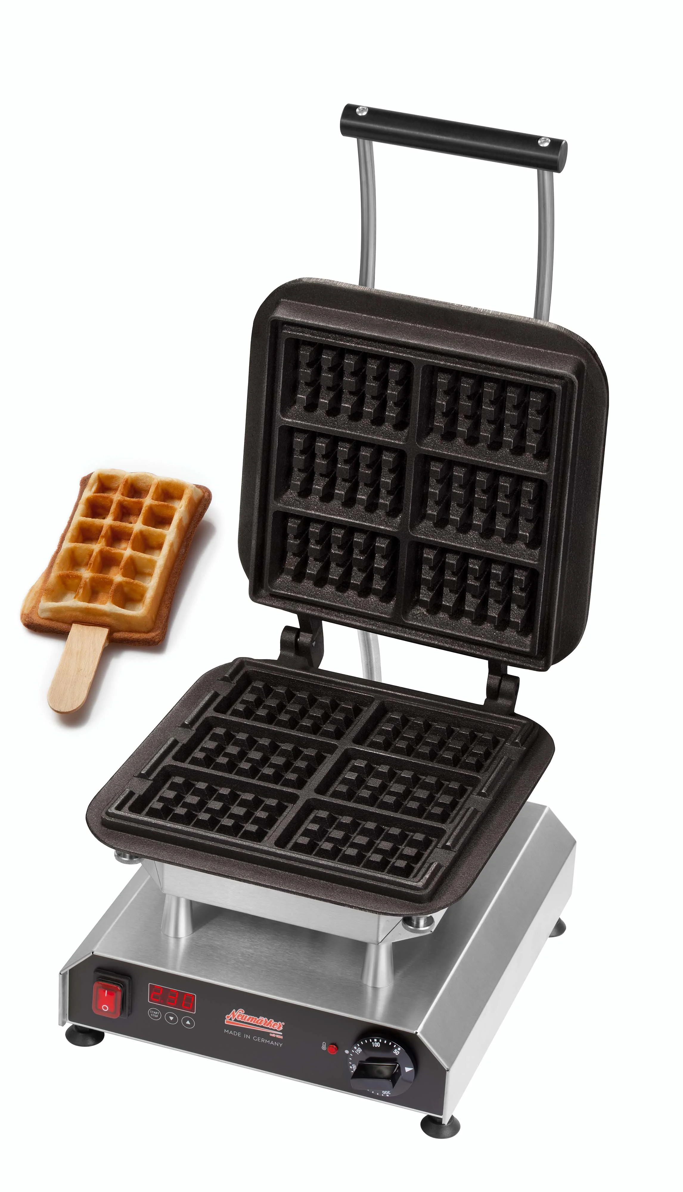 Bild von Neumärker Waffeleisen Thermocook® inkl. Rahmwaffel am Stiel Wechselplatten