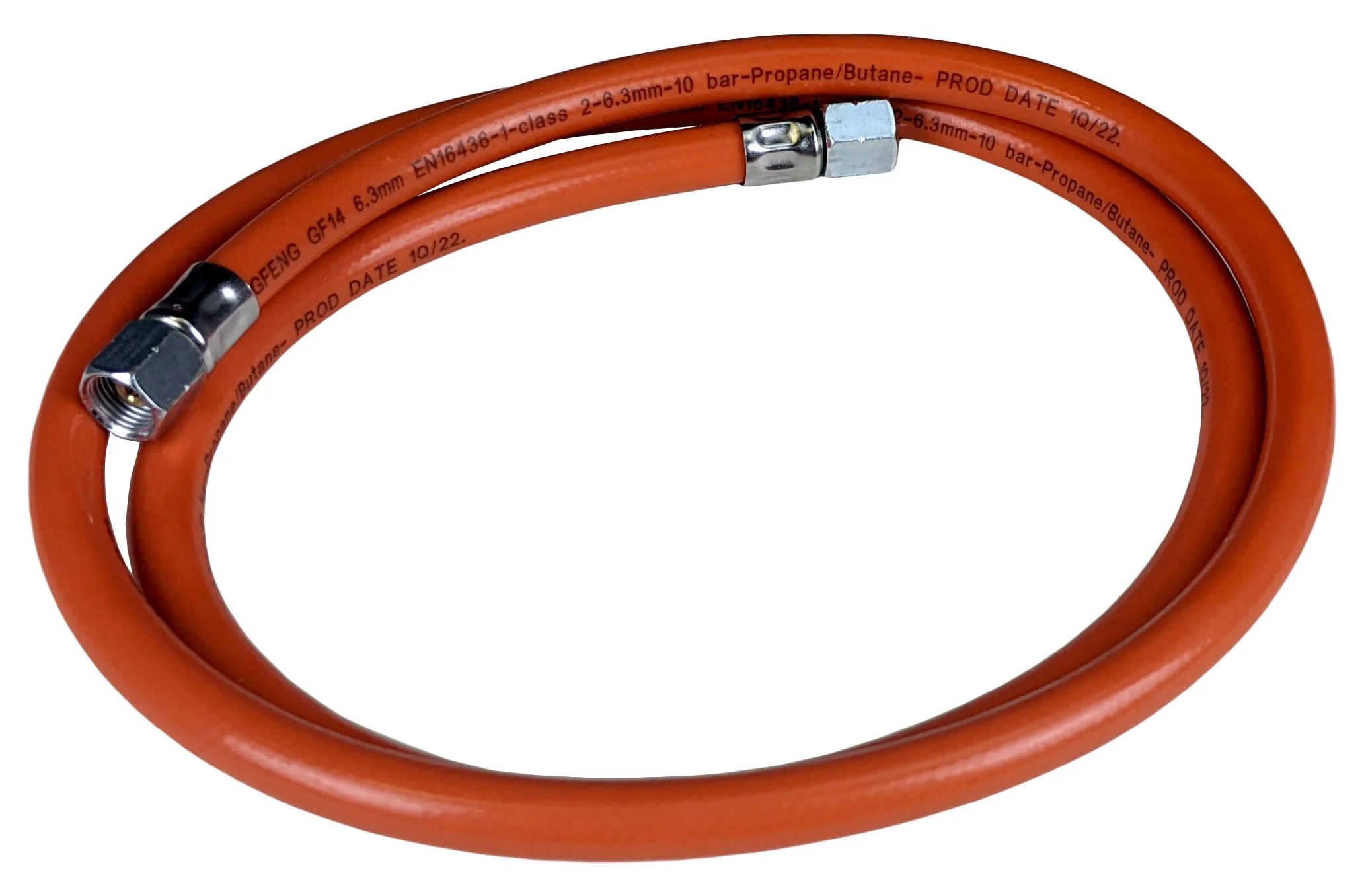 Bild von Gasschlauch 150 cm, beidseitig 1/4“lks