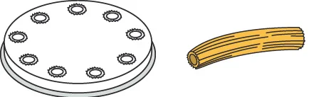 Bild von Pasta-Scheibe Ø 50 mm Bucatini für Nudelmachine PF15E
