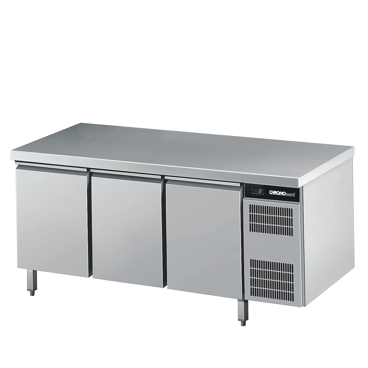 Bild von Bäckerei-Kühltisch EN4060, mit Tischplatte allseits ab, steckerfertig - 1950x800x850 mm